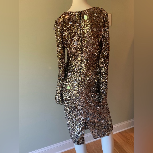 Badgley MischkaOmbre Sequined Cocktail Dress. Size 6. Retail: $615. - Picture 9 of 12